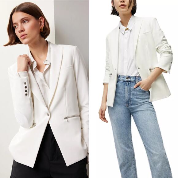 Veronica Beard Jackets & Blazers - Veronica Beard Scuba Dickey Jacket White